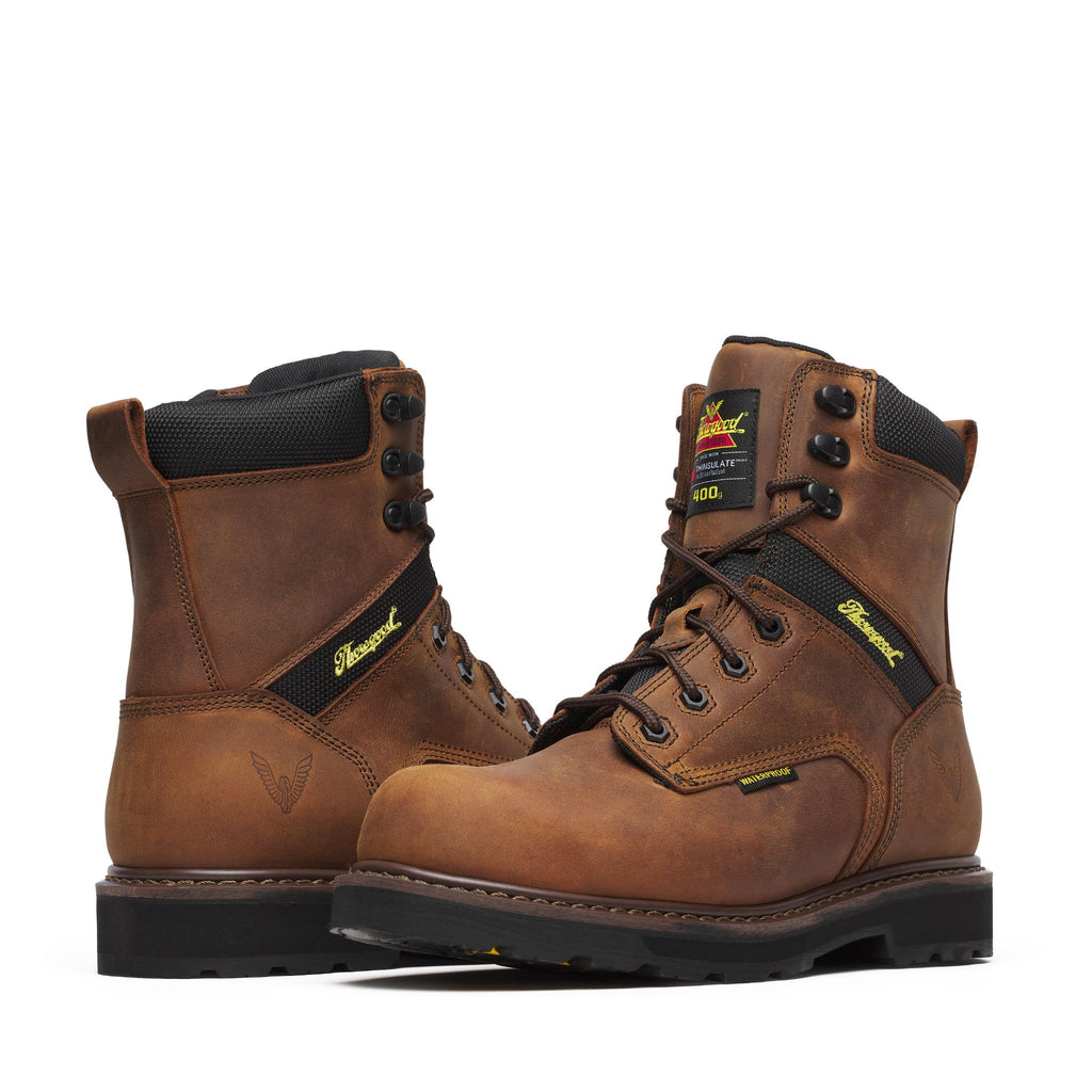 Job-site Series - 8" Crazyhorse - Waterproof + Insulated Safety Toe
