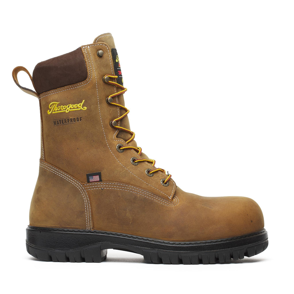 Genesis - Waterproof + Insulated - 8" Chestnut Nano Safety Toe