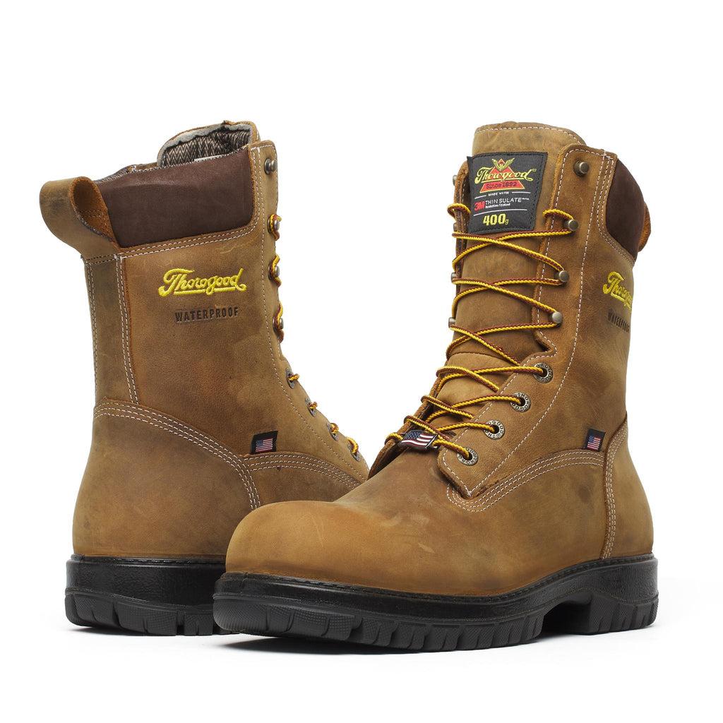 Genesis - Waterproof + Insulated - 8" Chestnut Nano Safety Toe