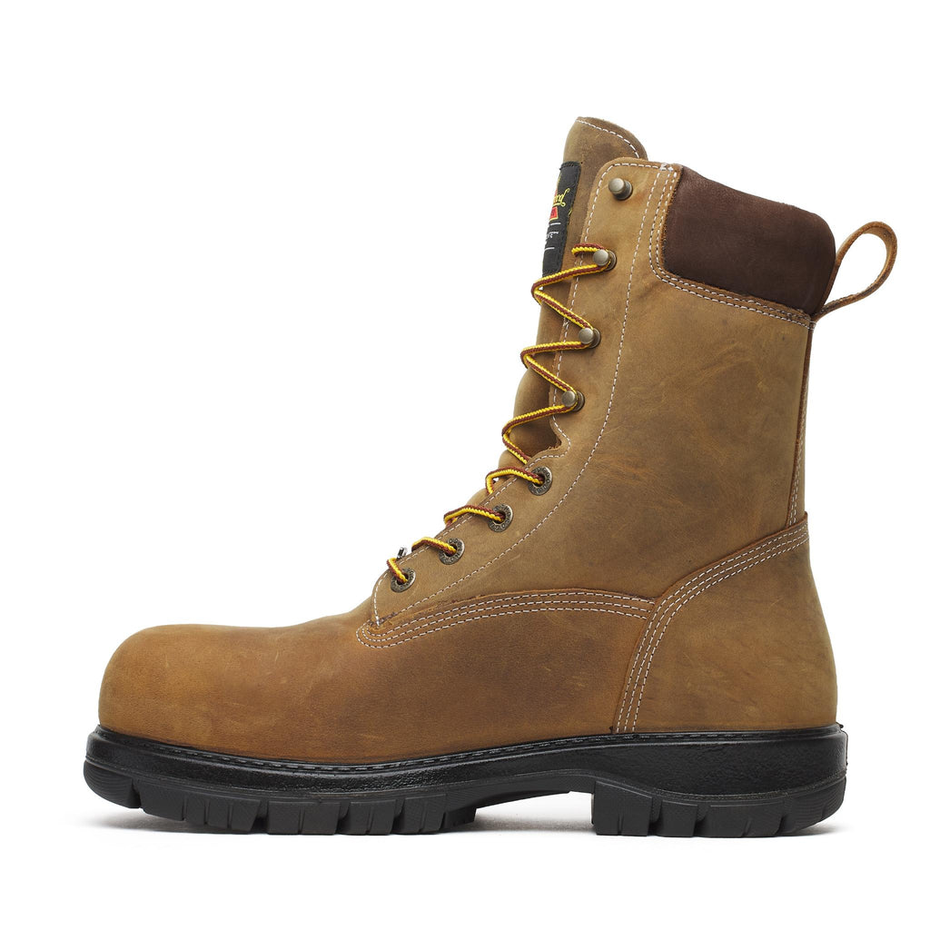 Genesis - Waterproof + Insulated - 8" Chestnut Nano Safety Toe
