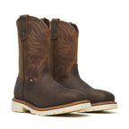 Square Toe Wellington - Crazyhorse Upper/pebble Bottom - 11" Safety Toe