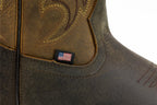 Square Toe Wellington - Crazyhorse Upper/pebble Bottom - 11" Safety Toe