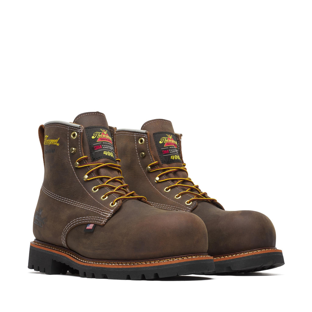 American Heritage - Waterproof + Insulated - 6" Crazyhorse Nano Safety Toe