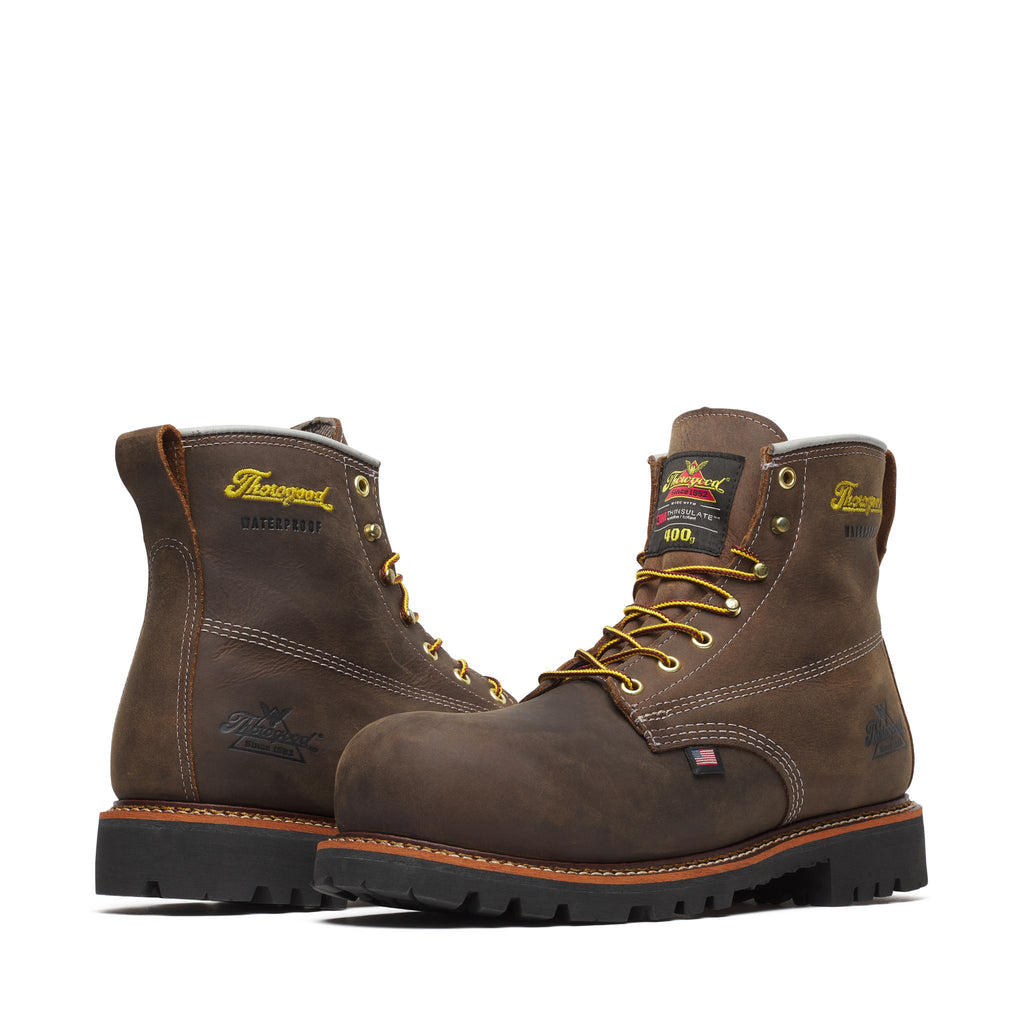 American Heritage - Waterproof + Insulated - 6" Crazyhorse Nano Safety Toe