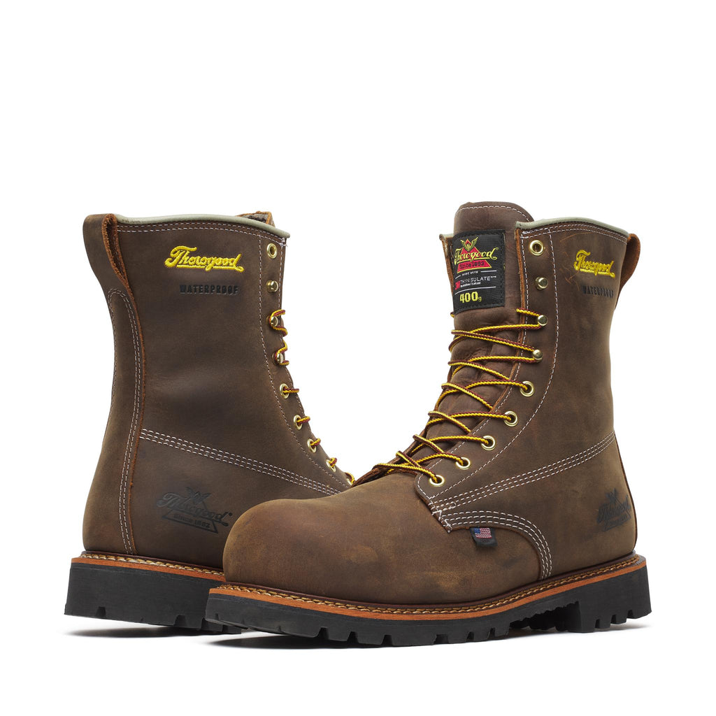 American Heritage - Waterproof + Insulated - 8" Crazyhorse Nano Safety Toe