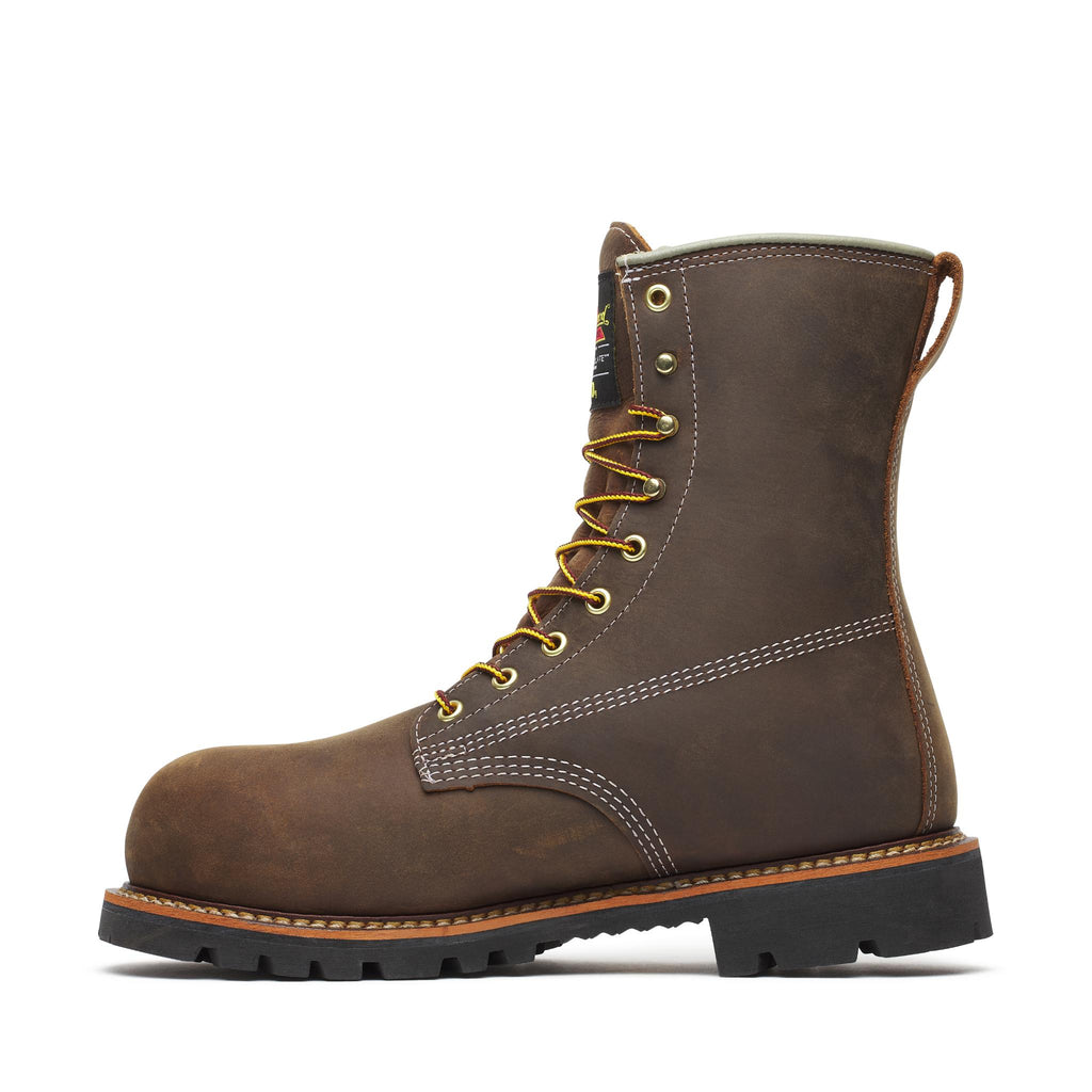 American Heritage - Waterproof + Insulated - 8" Crazyhorse Nano Safety Toe