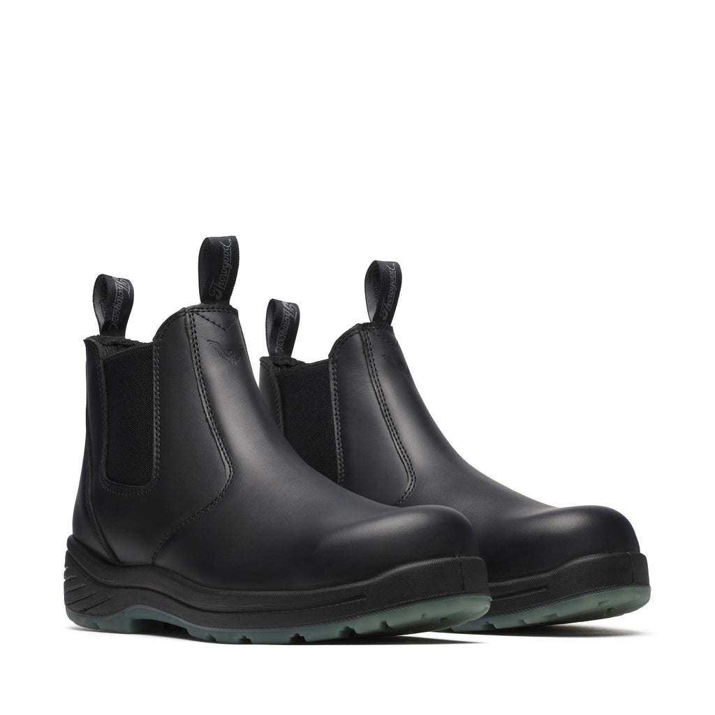6" Black Quick Release Station Boot Safety Toe With Translucent Bottom