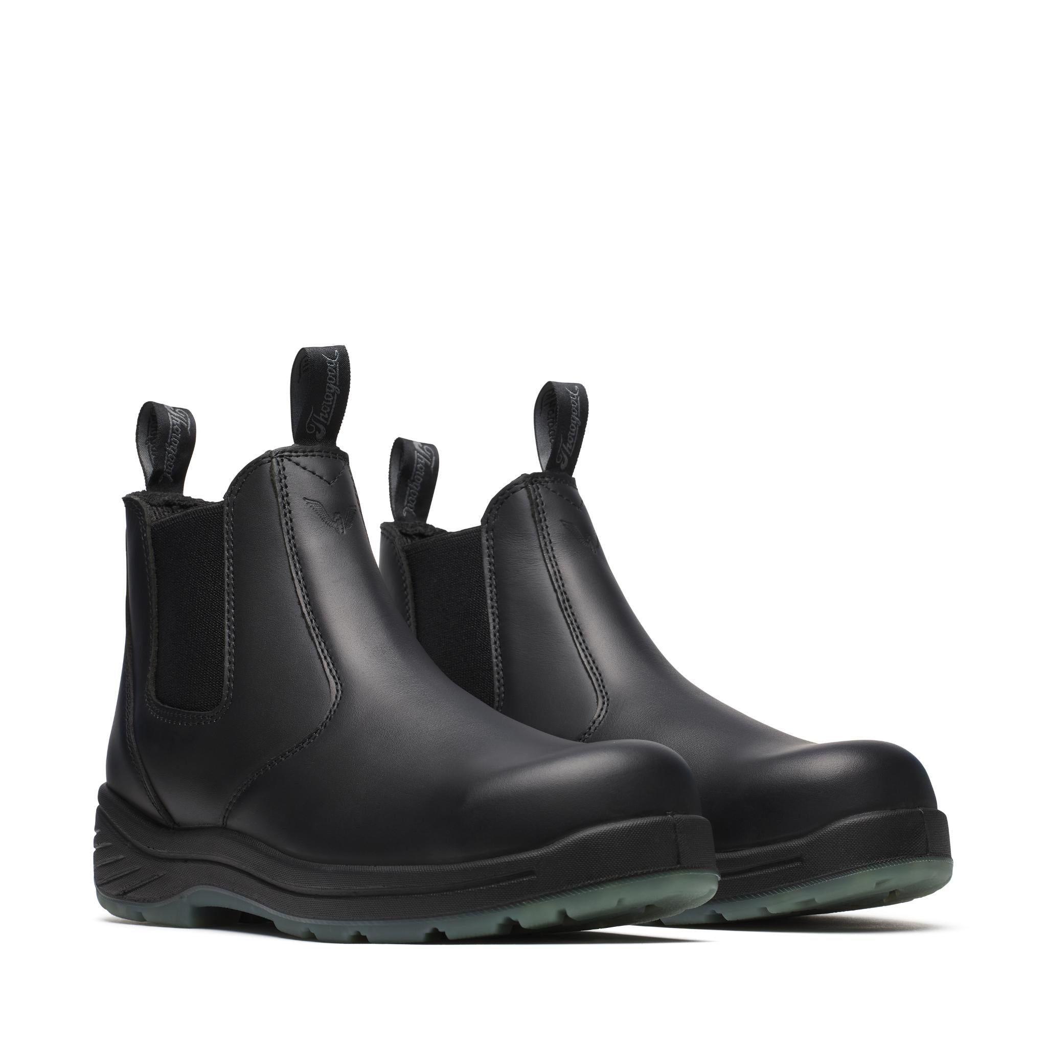 6" Black Quick Release Station Boot Safety Toe With Translucent Bottom
