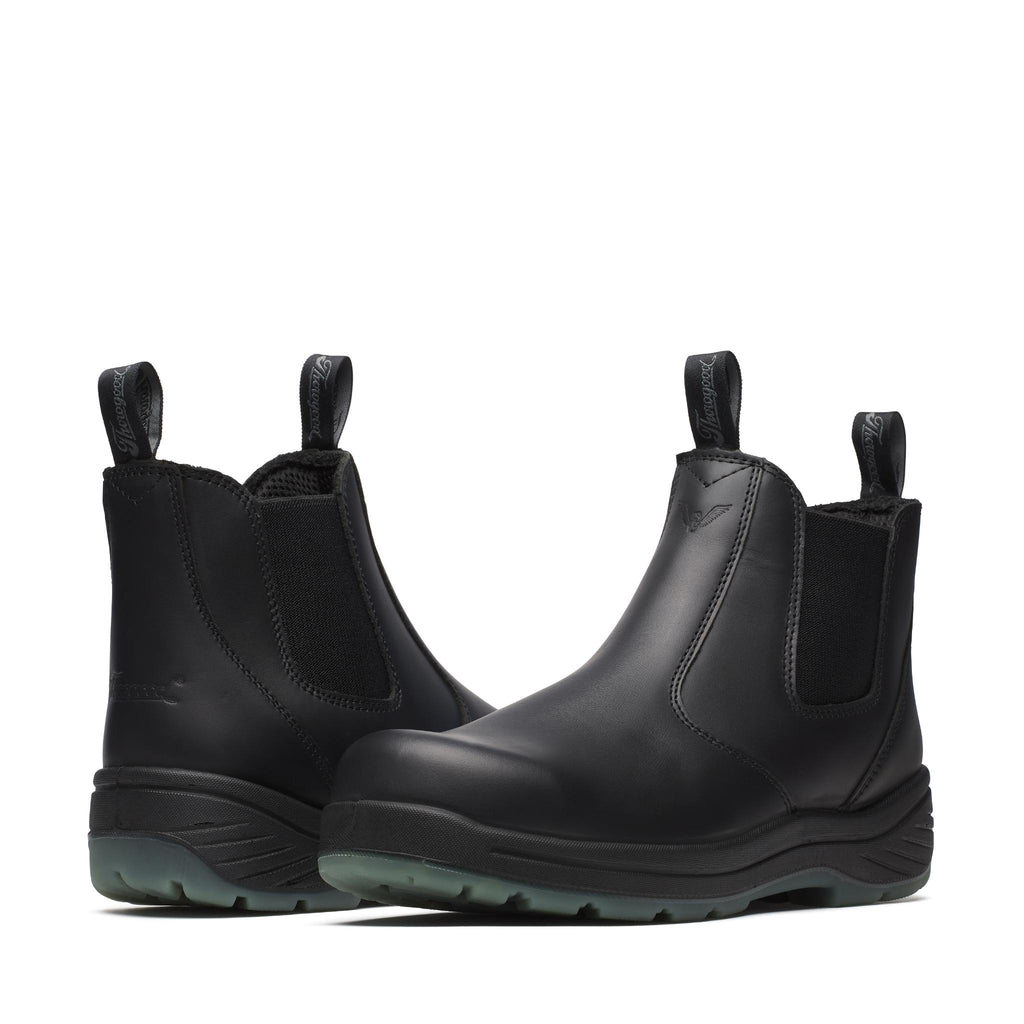 6" Black Quick Release Station Boot Safety Toe With Translucent Bottom