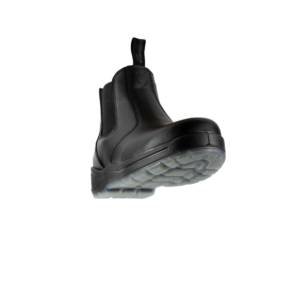 6" Black Quick Release Station Boot Safety Toe With Translucent Bottom