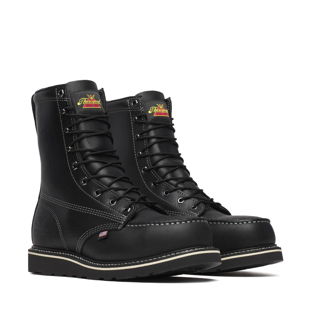 American Heritage Mid Night Series 8" Black Moc Safety Toe