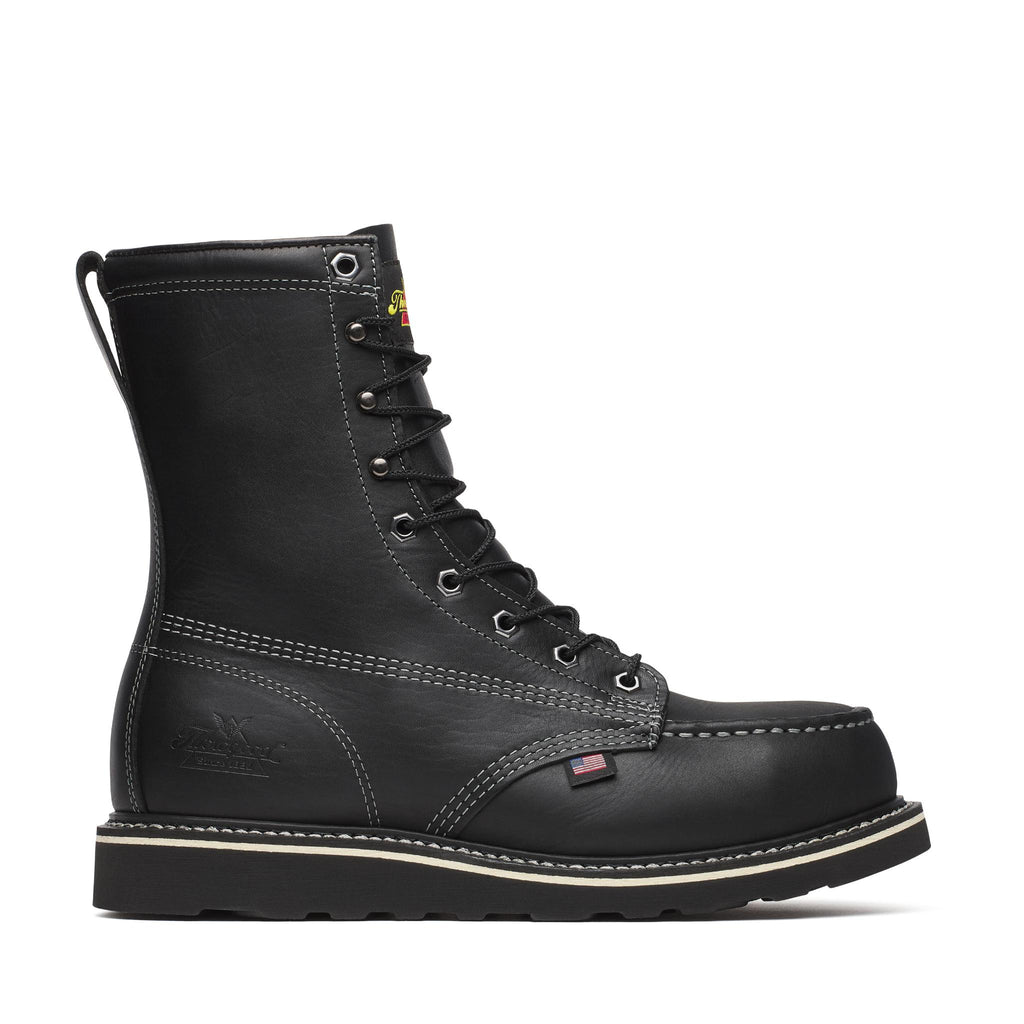 American Heritage Mid Night Series 8" Black Moc Safety Toe