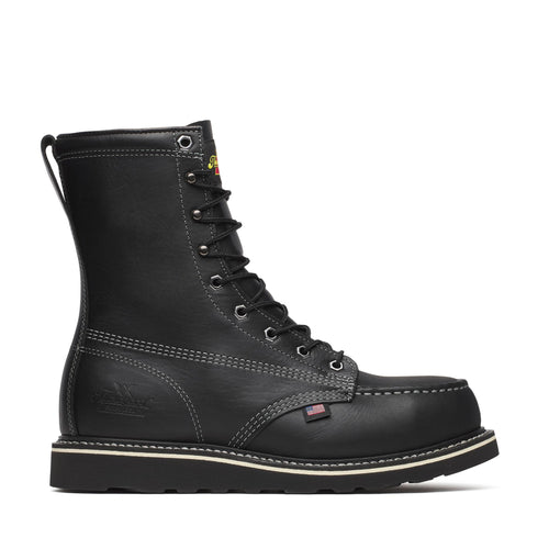 American Heritage Mid Night Series 8" Black Moc Safety Toe