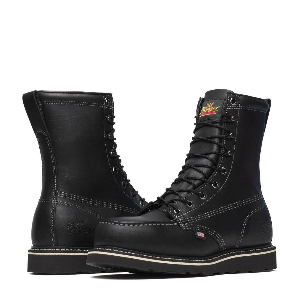 American Heritage Mid Night Series 8" Black Moc Safety Toe