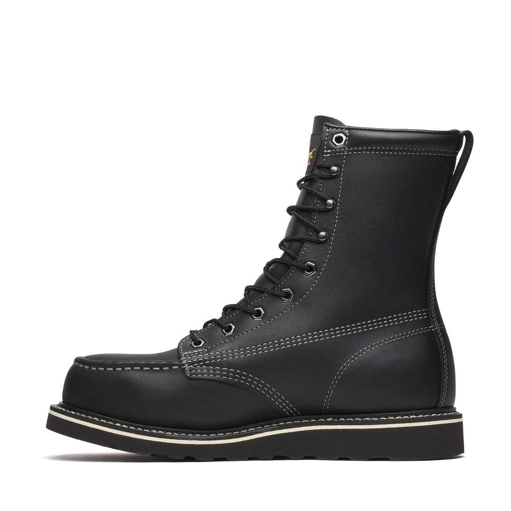 American Heritage Mid Night Series 8" Black Moc Safety Toe