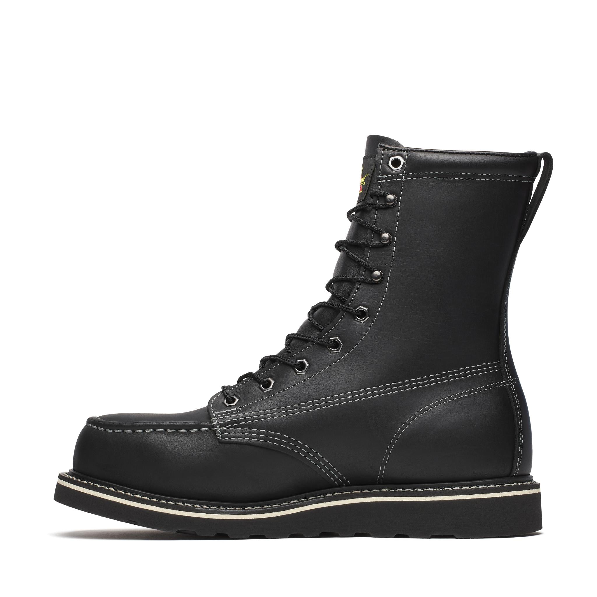 American Heritage Mid Night Series 8" Black Moc Safety Toe