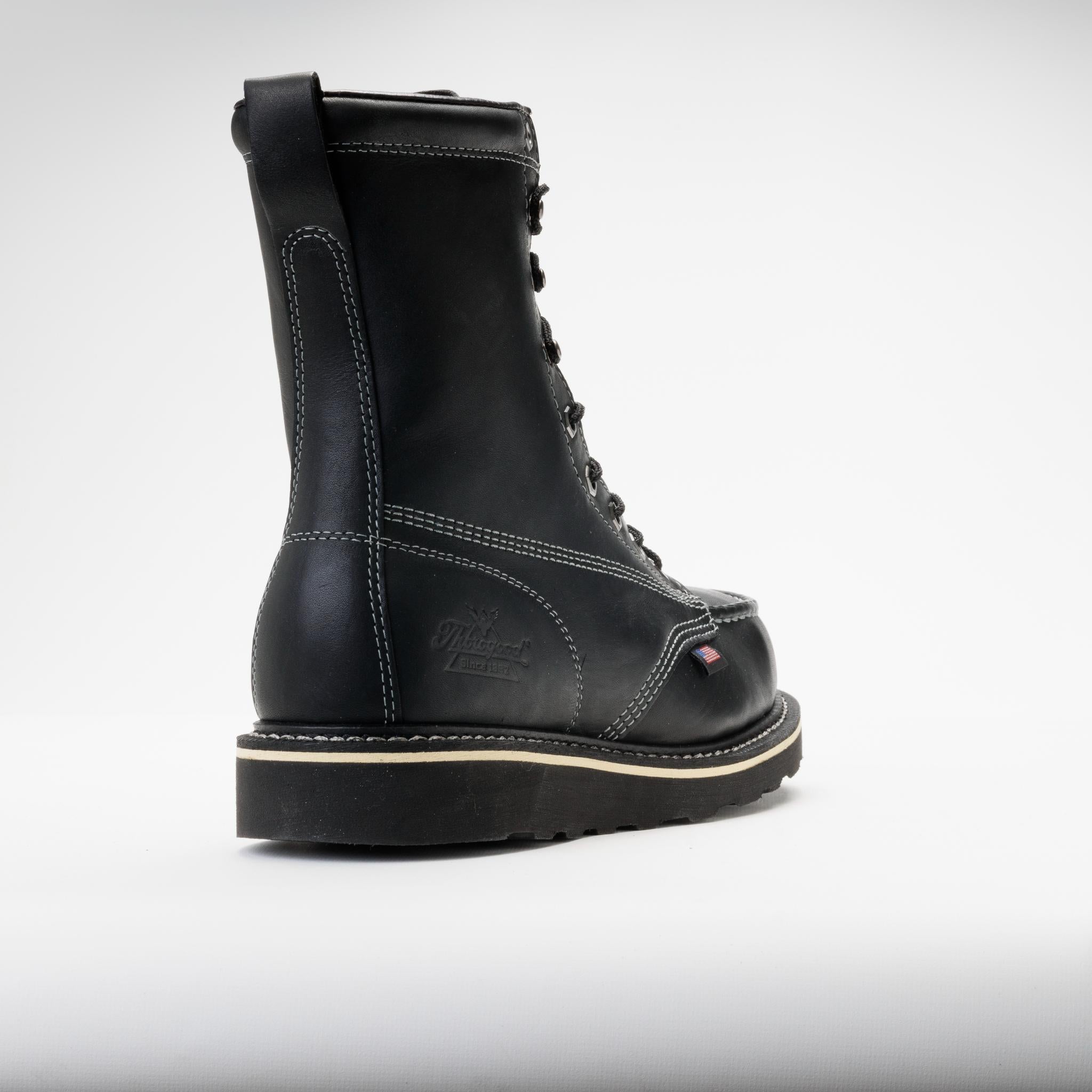 American Heritage Mid Night Series 8" Black Moc Safety Toe