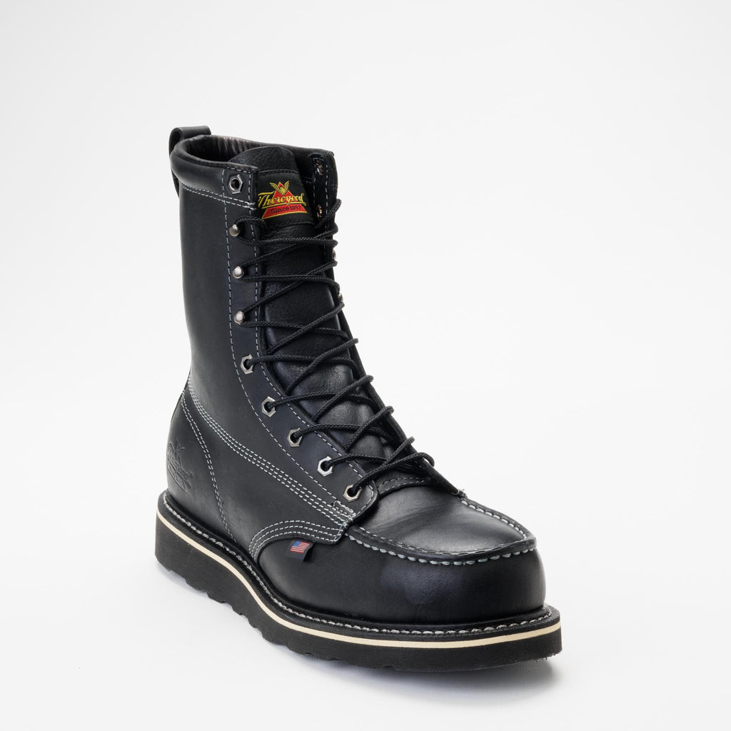 American Heritage Mid Night Series 8" Black Moc Safety Toe