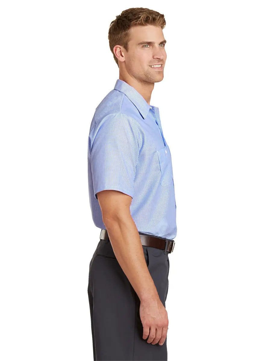 Red Kap® Short Sleeve Striped Industrial Work Shirt