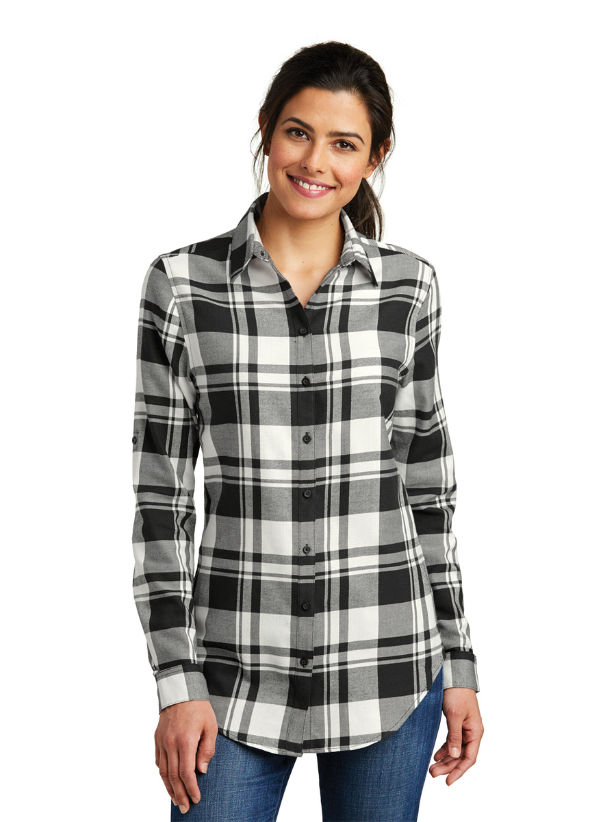 Port Authority® Ladies Plaid Flannel Tunic