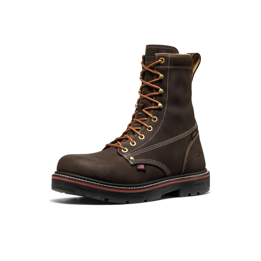 Keen Men's Liberty 8" Waterproof 90° Heel Boot (Carbon Toe)
