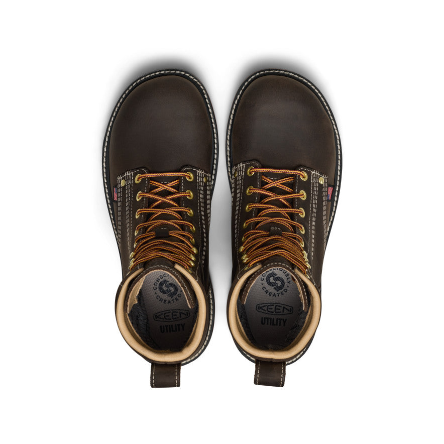 Keen Men's Liberty 8" Waterproof 90° Heel Boot (Carbon Toe)
