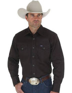 Paint Desert® Long Sleeve Button Down Lightweight Solid Twill Shirt