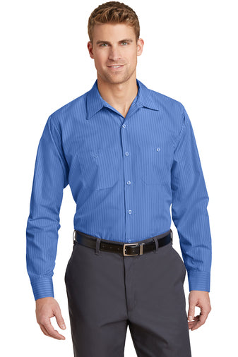 Red Kap® Long Sleeve Striped Industrial Work Shirt