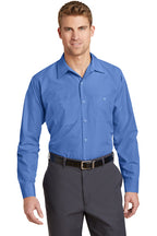 Red Kap® Long Sleeve Striped Industrial Work Shirt