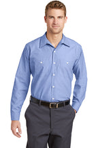 Red Kap® Long Sleeve Striped Industrial Work Shirt