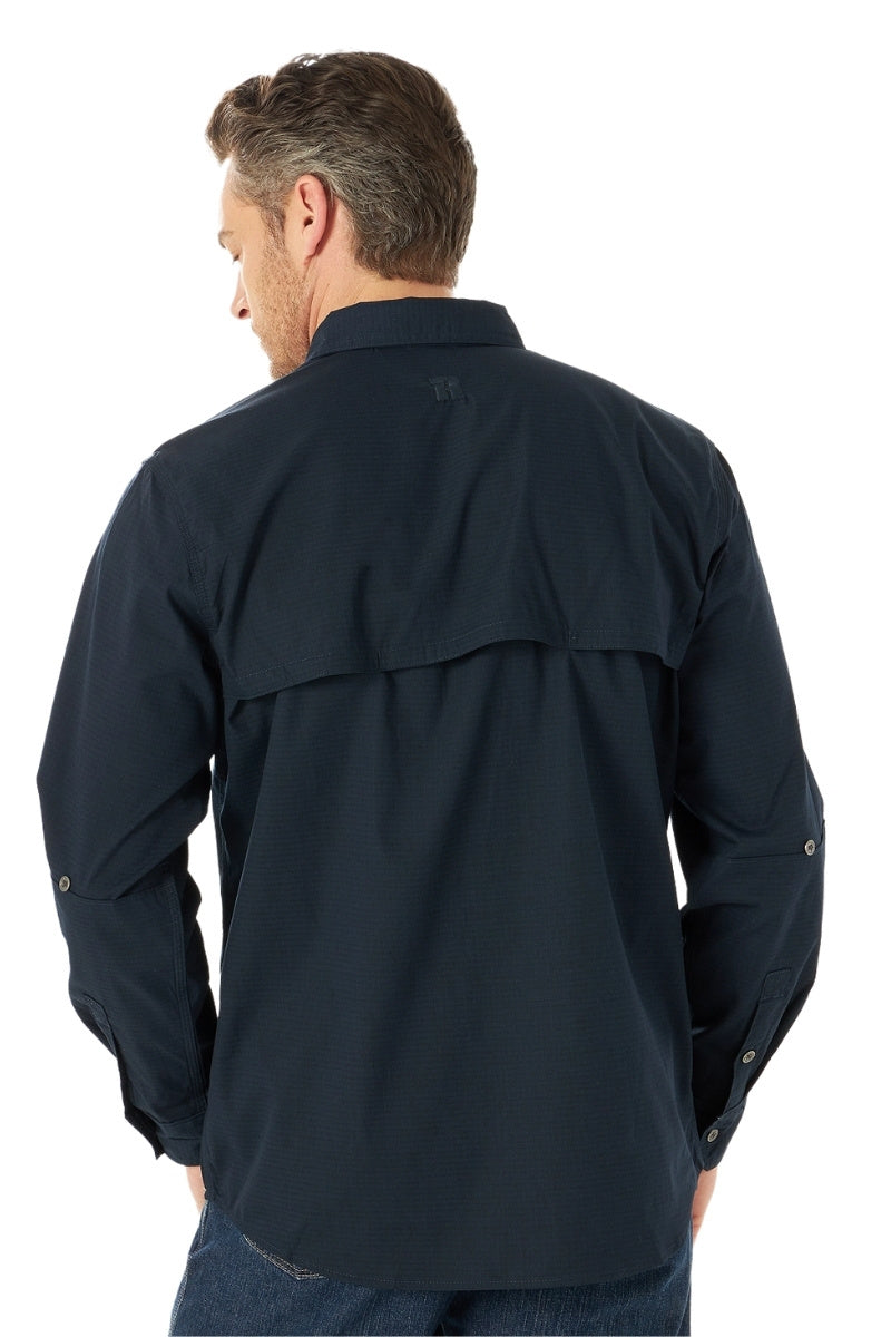 Wrangler® Riggs Workwear® Long Sleeve Vented Solid Work Shirt