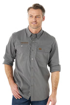 Wrangler® Riggs Workwear® Long Sleeve Vented Solid Work Shirt
