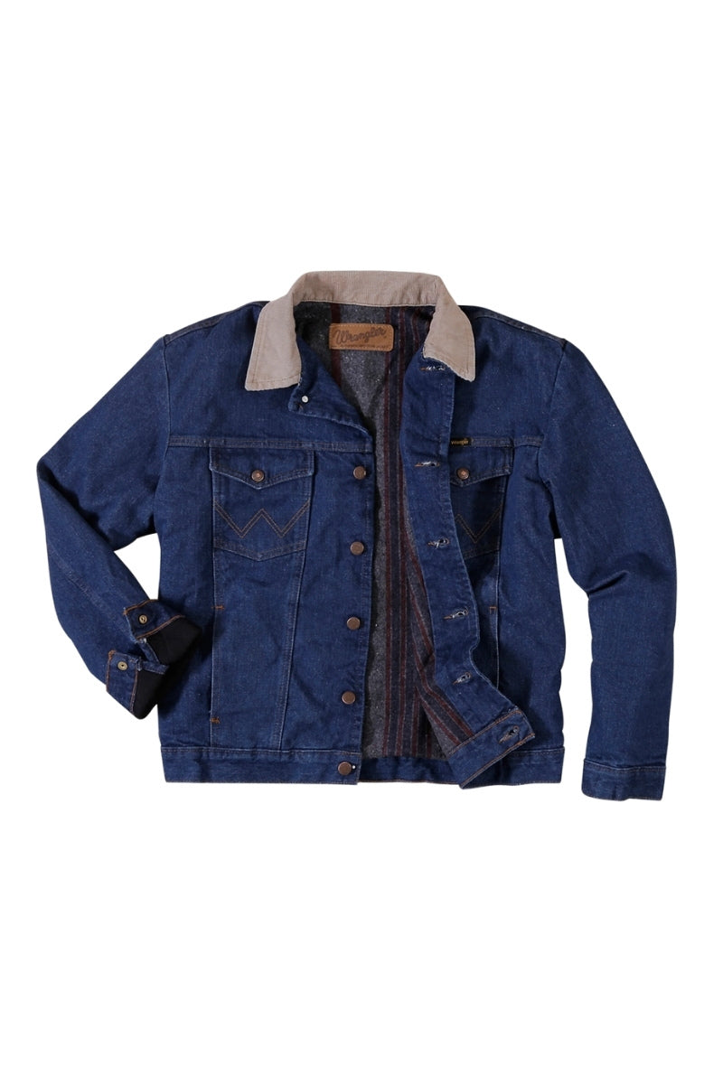 Men’s Wrangler® Blanket Lined Corduroy Collar Denim Jacket